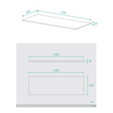 Fontaine Industries Chadwick 1500mm Wall Hung Double Vanity