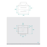 Fontaine Industries Chadwick 600mm Wall Hung Single Vanity