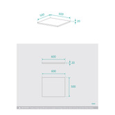 Fontaine Industries Frederick 600mm White Wall Hung Single Vanity