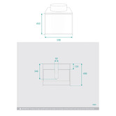 Fontaine Industries Frederick 600mm White Wall Hung Single Vanity