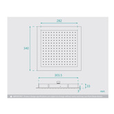 Fontaine Industries Luxor 340mm Square Shower Head