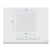 Fontaine Industries Luxor 340mm Square Shower Head