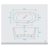 Fontaine Industries Harper Acrylic Freestanding Bath