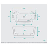 Fontaine Industries Harper Acrylic Freestanding Bath