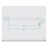 Fontaine Industries Rosa 400mm Shower Arm