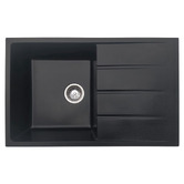Fontaine Industries Ontario 800mm Single Granite Kitchen Sink with Drainer