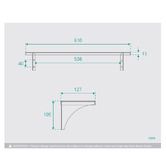 Fontaine Industries Commercial 610mm Chrome Stainless Steel Shower Shelf