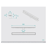 Fontaine Industries Fontaine Stainless Steel Linear Shower Grate with 50mm Outlet