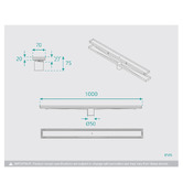 Fontaine Industries Fontaine Stainless Steel Linear Shower Grate with 50mm Outlet