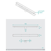 Fontaine Industries Fontaine Stainless Steel Linear Shower Grate with 50mm Outlet