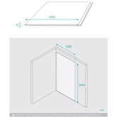 Fontaine Industries Jade 1020 x 2400mm Shower Wall Panel