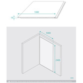 Fontaine Industries Jade 1020 x 2400mm Shower Wall Panel