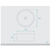 Fontaine Industries Kendall 355mm Ceramic Above Counter Basin