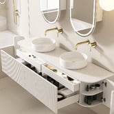 Fontaine Industries Joslin 1800mm Wall Hung Double Vanity with Stone Countertop