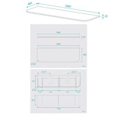 Fontaine Industries Joslin 1800mm Wall Hung Double Vanity with Stone Countertop