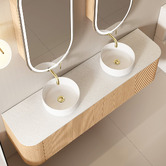 Fontaine Industries Joslin 1800mm Wall Hung Double Vanity with Stone Countertop