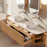 Fontaine Industries Joslin 1800mm Wall Hung Double Vanity with Stone Countertop