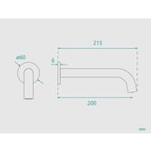 Fontaine Industries Rosa 200mm Wall Mounted Basin Spout