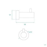 Fontaine Industries Rosa Brass Towel Hook