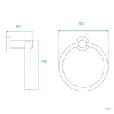 Fontaine Industries Rosa Brass Towel Ring