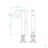 Fontaine Industries Rosa Tall Basin Mixer