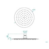 Fontaine Industries Rosa 250mm Shower Head