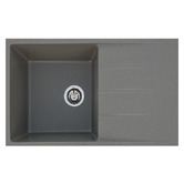 Fontaine Industries Ontario 800mm Single Granite Kitchen Sink with Drainer