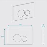 Fontaine Industries Vista Dual Flush Plate