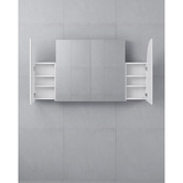 Fontaine Industries Alowa 1500mm Gloss White Arch Mirrored Shaving Cabinet