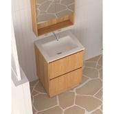 Fontaine Industries Stratford 600mm Natural Ash Woodgrain Freestanding Vanity