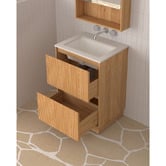 Fontaine Industries Stratford 600mm Natural Ash Woodgrain Freestanding Vanity