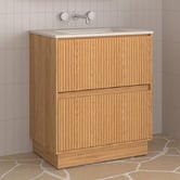 Fontaine Industries Stratford 750mm Natural Ash Woodgrain Freestanding Vanity