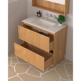 Fontaine Industries Stratford 900mm Natural Ash Woodgrain Freestanding Vanity