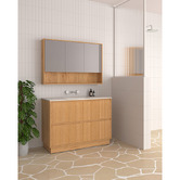 Fontaine Industries Stratford 1200mm Natural Ash Woodgrain Freestanding Vanity