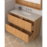 Fontaine Industries Stratford 1200mm Natural Ash Woodgrain Freestanding Vanity