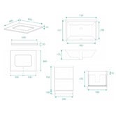 Fontaine Industries Stratford 600mm Natural Ash Woodgrain Freestanding Vanity