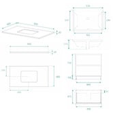 Fontaine Industries Stratford 900mm Natural Ash Woodgrain Freestanding Vanity