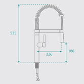 Fontaine Industries Broswin Pull-Down Kitchen Sink Mixer