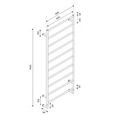 Hydrotherm Australia Hydrotherm TR3 Series 10 Bar Heated Towel Rail