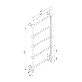 Hydrotherm Australia Hydrotherm B Series 5 Bar Heated Towel Rail
