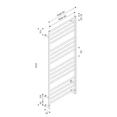 Hydrotherm Australia Hydrotherm H4 Series 16 Bar Heated Towel Rail