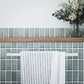 Forme Bathroom Collection Square 600mm Single Towel Rail