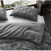 Violette Casa Smoke Sadie Microfibre Quilt Cover Set