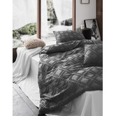 Violette Casa Smoke Sadie Microfibre Quilt Cover Set