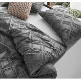 Violette Casa Smoke Sadie Microfibre Quilt Cover Set