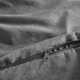 Violette Casa Grey Brett Vintage Washed Microfibre Quilt Cover Set