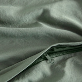 Violette Casa Khaki Green Brett Vintage Washed Microfibre Quilt Cover Set