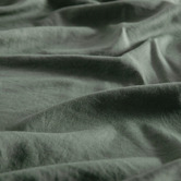 Violette Casa Khaki Green Brett Vintage Washed Microfibre Quilt Cover Set