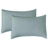 Violette Casa Seafoam Brett Vintage Washed Microfibre Quilt Cover Set