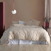 Violette Casa Natural Brett Vintage Washed Microfibre Quilt Cover Set